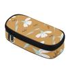 Pen Case Spacious Storage 300D Polyester Secure Zipper Closure with Mesh Pocket Removable Divider and Pen Slots for Everyday Study
