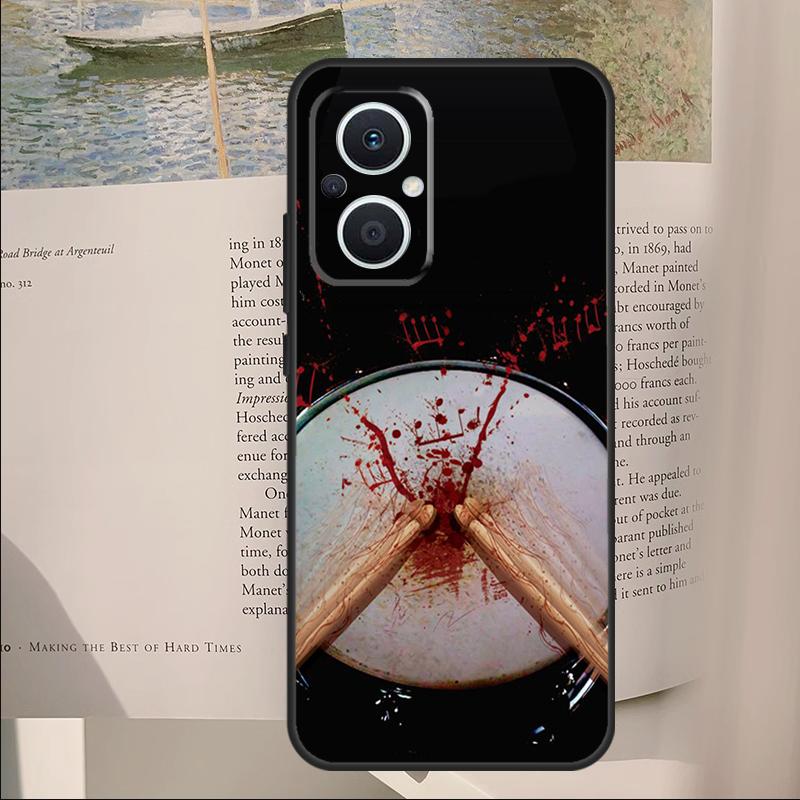 Musical Instrument Drum Cover For OPPO Reno 14F 13F 12F 11F 10 11 12 14 Pro 7 8 Lite OPPO Find X9 X6 X5 X8 Pro Case