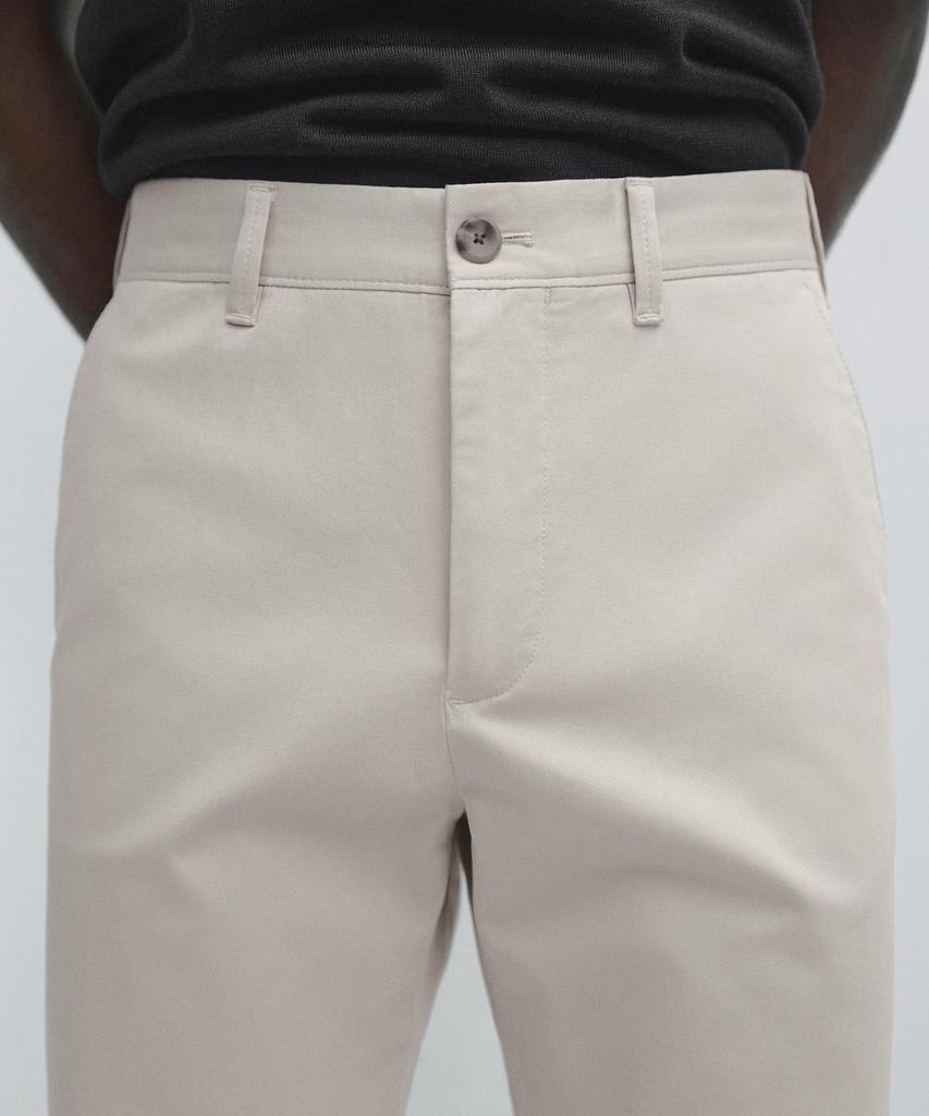 Masimodutti Cotton Blend Slim Fit Pants