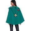2025 Women's 3D Christmas Tree Skirt with Hooded Cape Costume