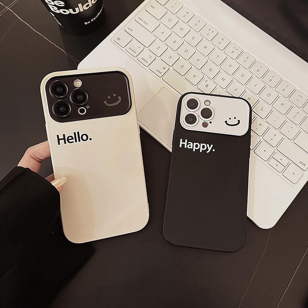 Simplified Smiling Face English for IPhone 15 Case 17promax for Apple 16 Anti Drop 13 Soft Cover Xr for Huawei