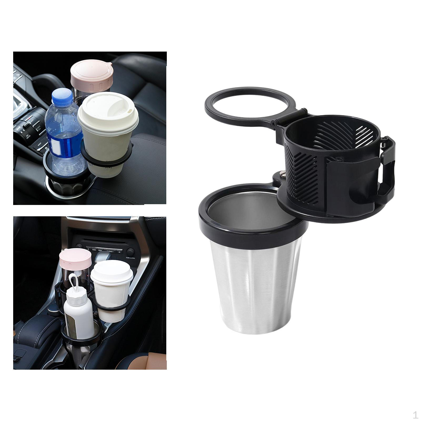 

Detachable Car Cup Holder Rotating Base Attachment Multifunctional Black Tray Automotive