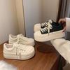 Cowhide Version~ Genuine Leather Thick-soled White Shoes Women's Spring New Height-increasing Muffin Women's Shoes Casual Versatile Board Shoes