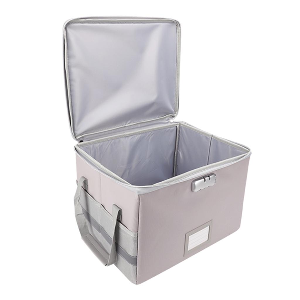 Fireproof Document Bag Fireproof Waterproof Storage Box with Lock Suitable for Hanging Letter/Legal