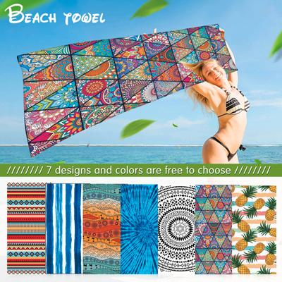 Mikrofaser-Strandtuch, übergroßes, super saugfähiges Badetuch für Damen und Kinder