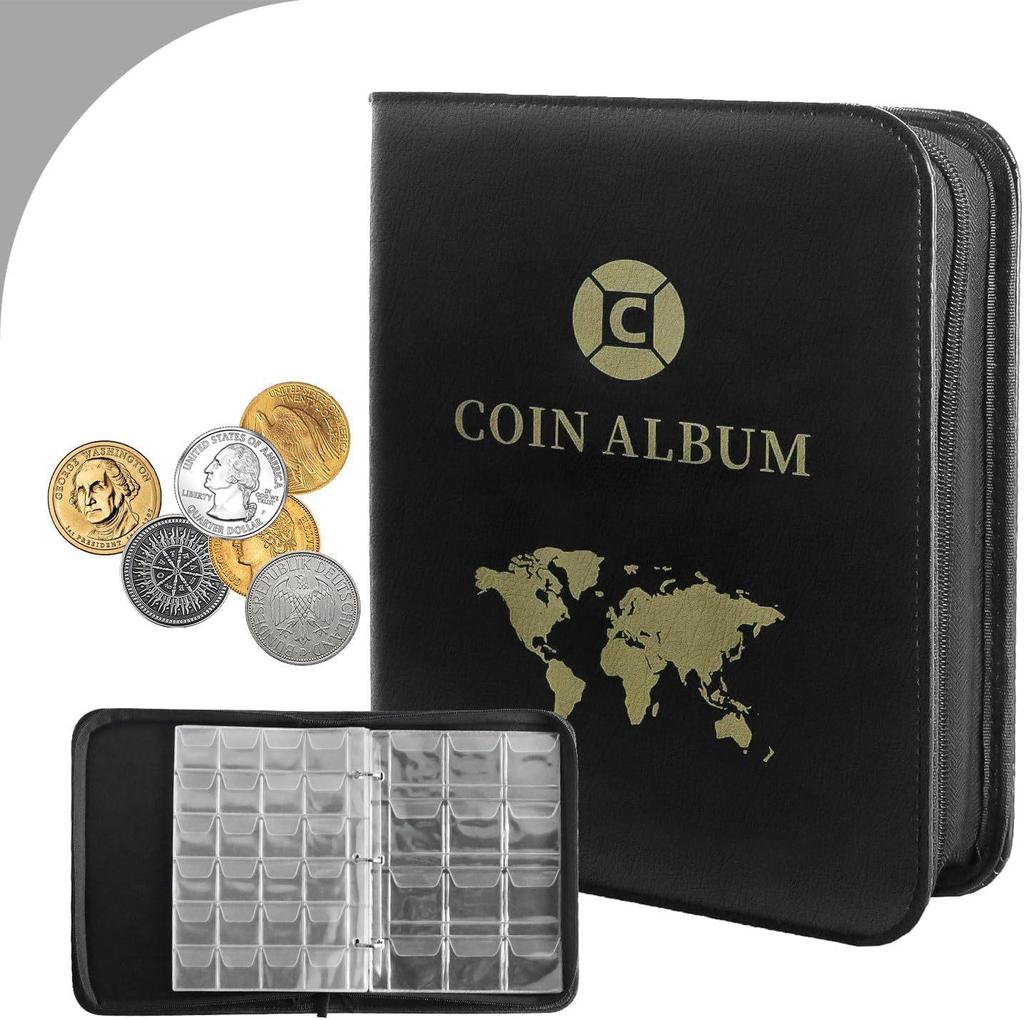 Cross-Border Coin Collection Binder: Holds 360-480 Ancient/Commemorative Coins