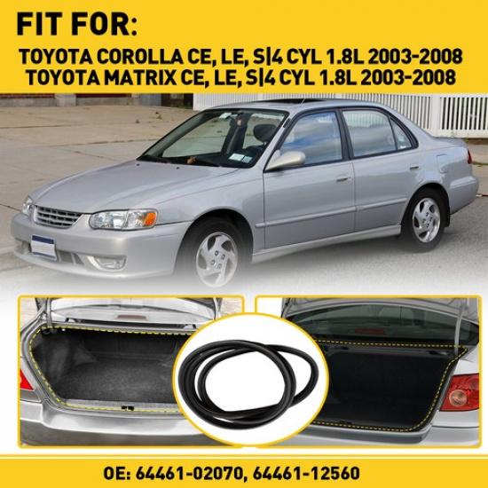 Rubber Weatherstrip Rear Trunk Lid Seal Strip FIT Toyota Corolla/Matrix 03-08 EA