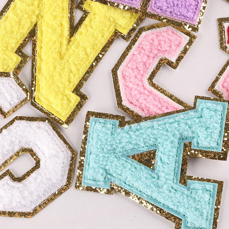 Computer Embroidery Label English Alphabet Phnom Penh Chenier Towel Embroidery Badge Sticker Clothing Accessories Decorative Embroidery Cloth Sticker
