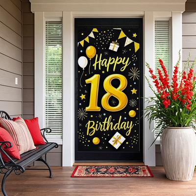 Einfacher Aufbau Feierbanner Happy 18th Birthday Banner Geburtstagsmeilensteinbanner Für Eventdekoration Partydeko Geburtstag