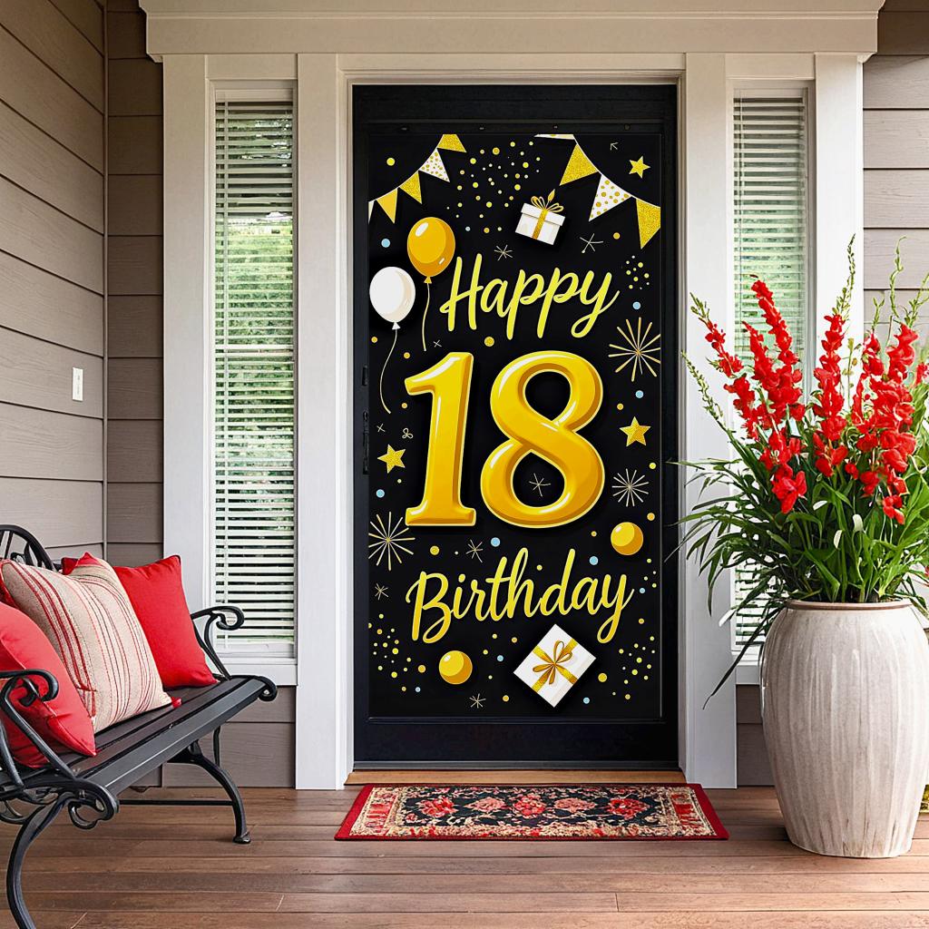 Easy Setup Celebration Banner Happy 18 Birthday Banner Birthday Milestone Banner For Event Decoration Party Decor Birthday