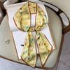 New Style of Literary Floral Fashion Trendy Small Scarf for Women's Hairband Korean Style Fresh Scarf Scarf Scarf Long Strap Kicker Bag