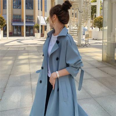 British Trench Coat Women's Medium and Long Small Korean Version Loose Spring and Autumn 2024 New Temperament Popular Coat Ins Tide
