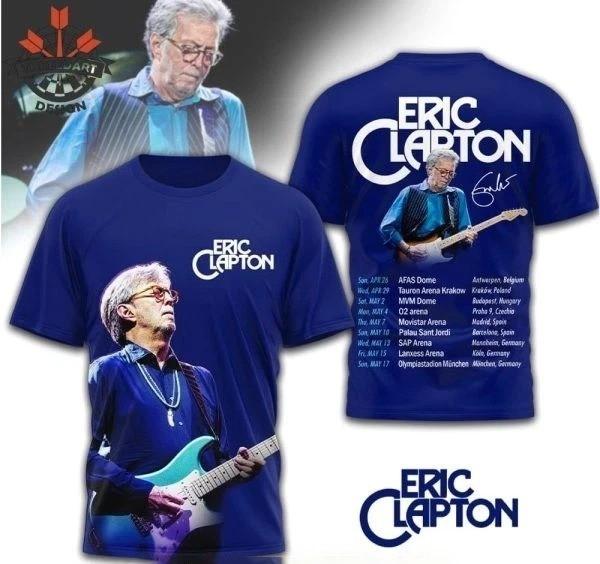 New Eric Clapton Tour 2026 3D All Over Print T-Shirt PP2717 S