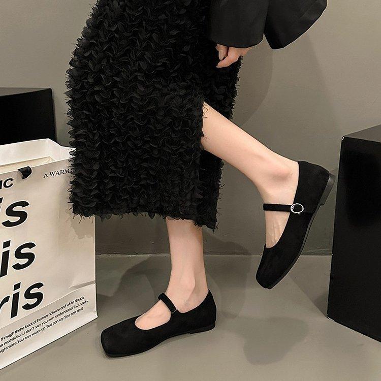 Modische und bequeme Retro-Damenschuhe Mori-Frauen Machen Alte Reibfarbe Ein-Wort-Riemen Mary Jane Schuhe