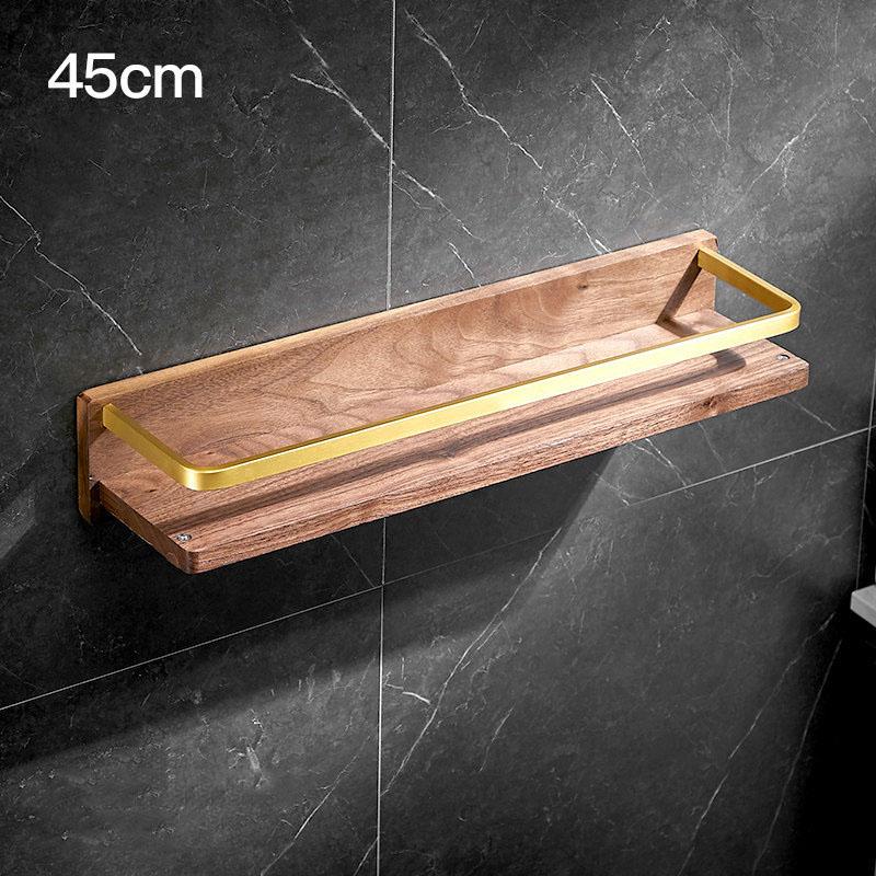 Solid Wood Bathroom Shelving Wall Hanging Toothbrush Teeth Cup Holder Cosmetics Storage Rack Towel Holder Paper Towel Holder