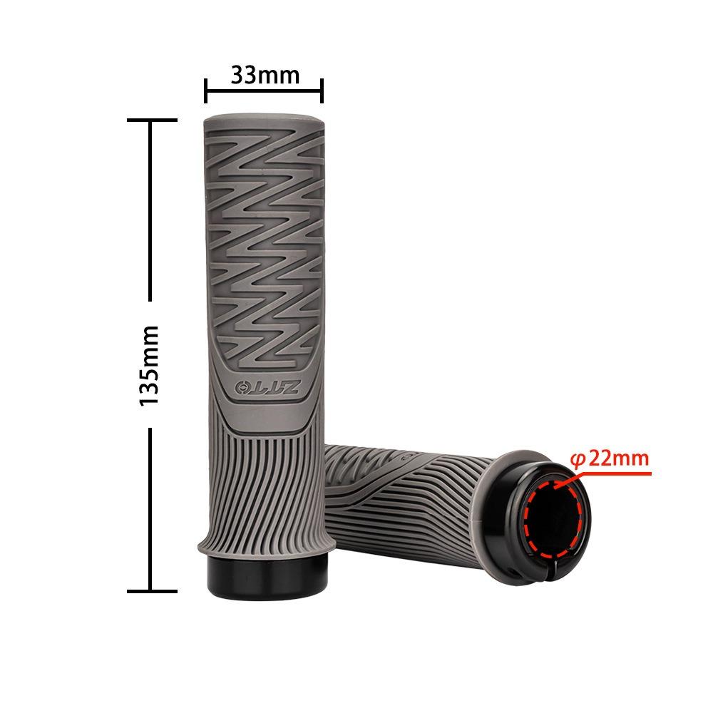Universal ZTTO MTB Grips 33mm Anti-Slip Bicycle Grips Rubber Shock-Proof Lock-on Grip Mountain Bike Parts