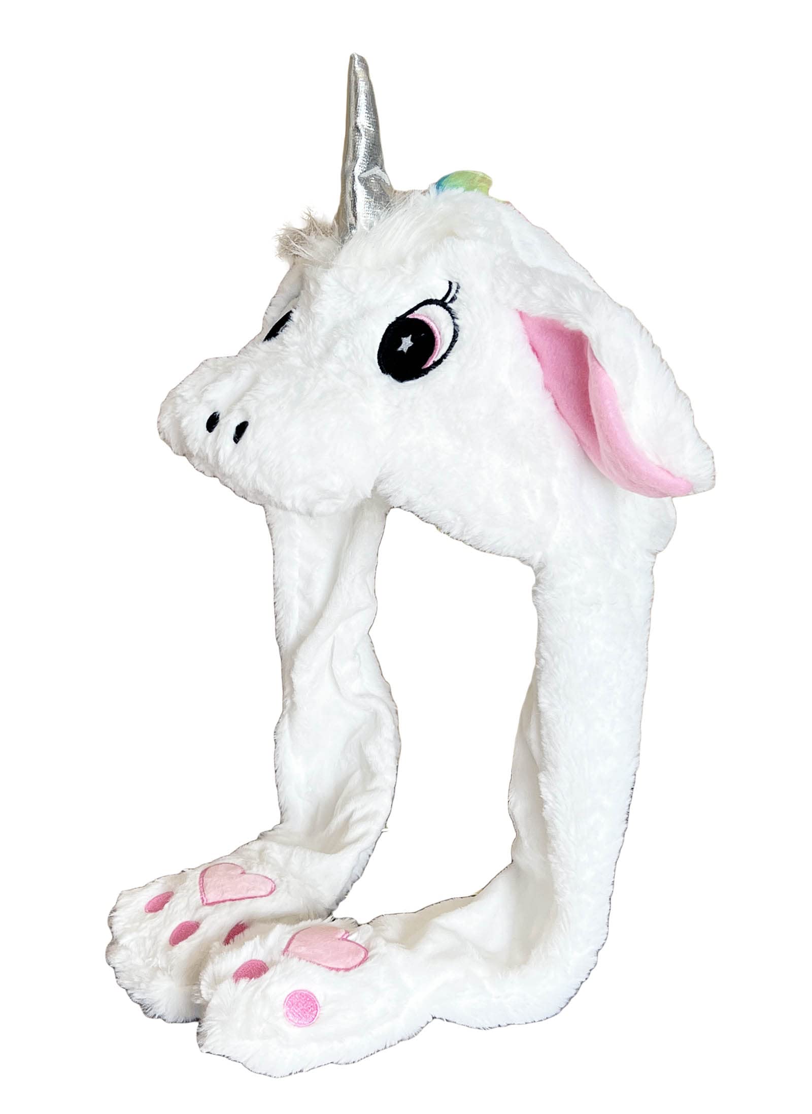 

[МАГАЗИН TRAX] Шапка-зверушка с двигающимися ушами, Плюшевая игрушка кигуруми, Головной убор (Единорог Б)