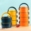Microwaveable Multi-Layer Ceramic Bento Box: Portable Insulated Container with Compartmentalized Bowls for Office Workers