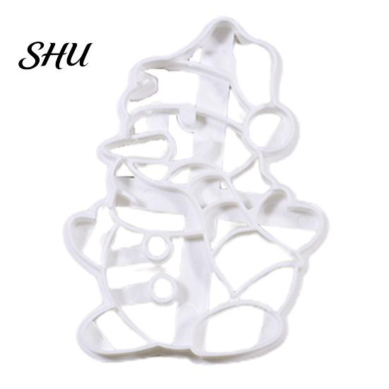 Christmas Cookie Mold Snowball Snowman Santa Claus Shaped Cutting Classic Design Festive DIY Biscuit for Holiday Party Baking Tool