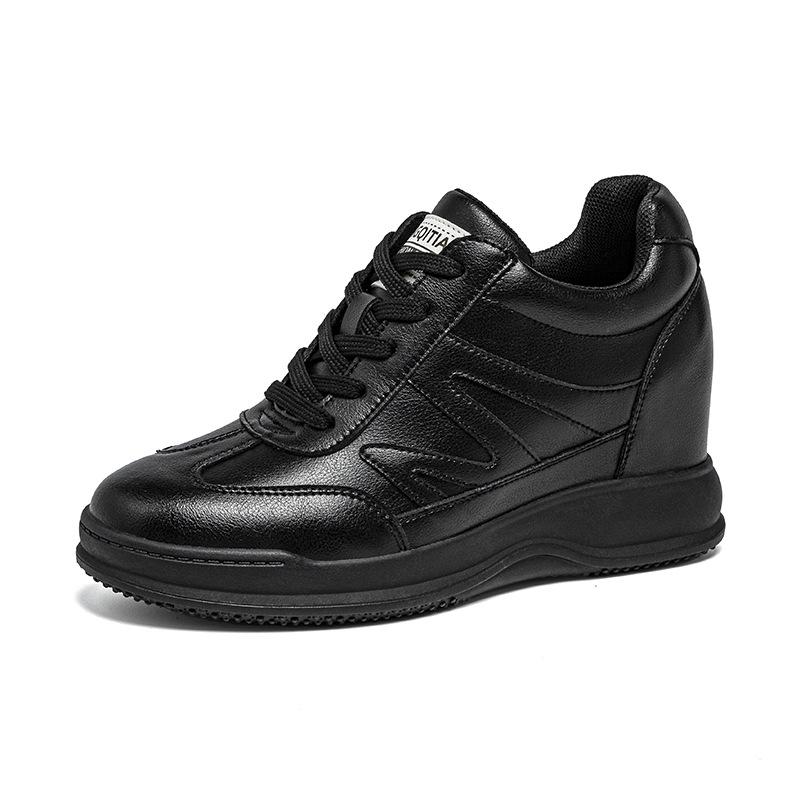 

Inner heightening women s shoes new spring and autumn versatile sports and leisure high heels wear-resistant college little white shoes tide 40