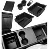 WinDu 5PCS Model 3 Model Y Center Console Organizer Tray Compatible For Tesla -2024 Model Y And - Model 3 Accessories Armrest Hidden Box Storage Tray