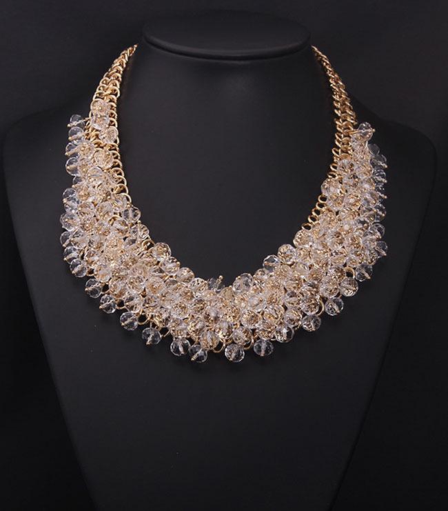 Handcrafted Crystal Multi-layer Clavicle Necklace - Women's Bold Fashion Jewelry