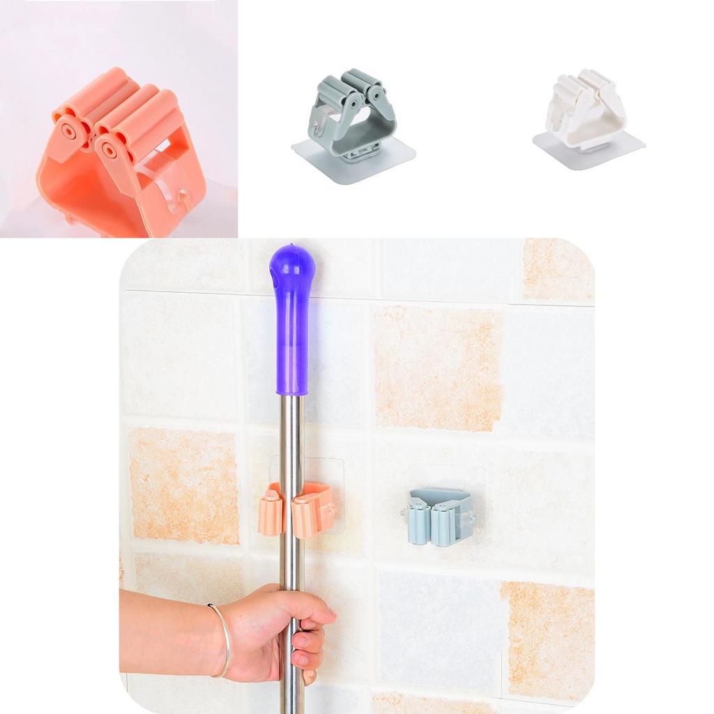 Versatile Wall Mounted Mop Organizer Holder With Durable Non-slip Design For Efficient Storage