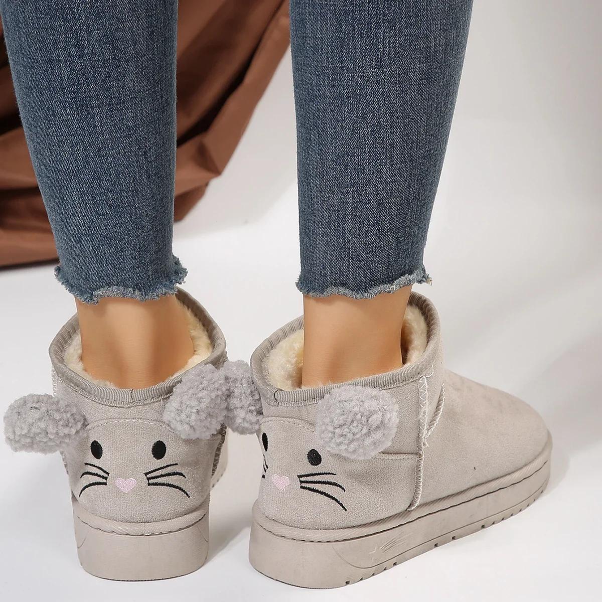 

Зимние женские короткие плюшевые теплые зимние ботинки, повседневная обувь, новые замшевые ботильоны «Челси» на плоской подошве, женская обувь на платформе, Botas 40 бежевый