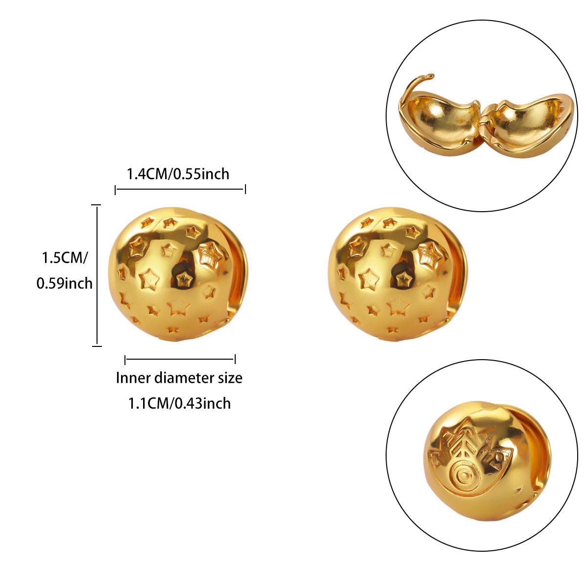 Retro Star and Evil Eye Maple CZ Stainless Steel Earring for Women Gold Color Anti Rust Earring Wedding Jewelry Accessories Gift