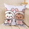 Panda B-Bubu D-Dudu Cushion Cover Silky Short Plush Double-Sided Printed Pillow Case For Sofa All Seasons Home Decor Gift