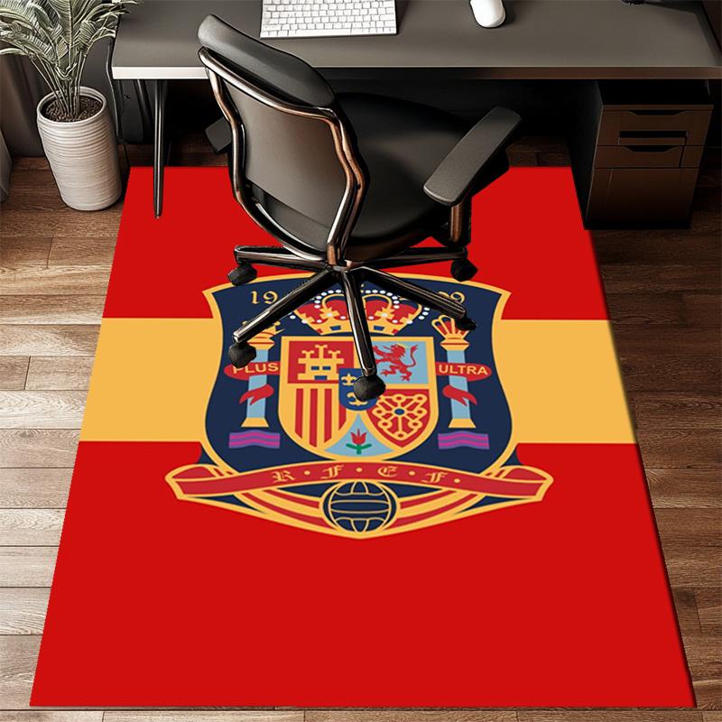 Spanish National Emblem Printed Office Carpet Chair Cushion Entryway Rug, Rugs for Living Room, Bedroom Christmas gifts
