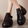 Fashion GKTINOO Retro Genuine Leather Thick Sole Platform Shoes Women 2025 Summer New Waterproof Comfort Round Toe Handmade Sandals