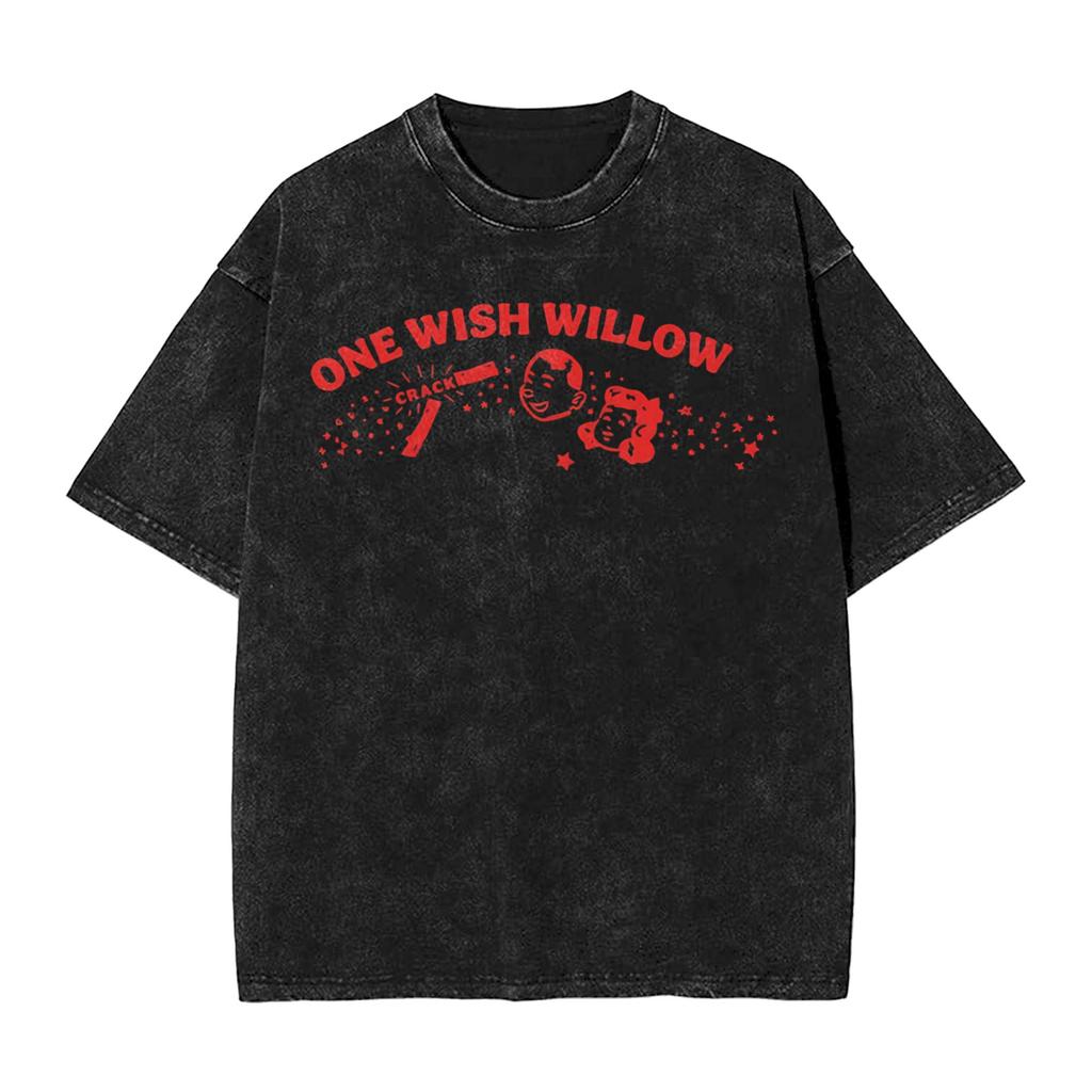 Obsession One Wish Willow T Shirts Hip Hop Washed 100 Cotton Tshirts Novelty For Men Women Tops Streetwear Printed Tees