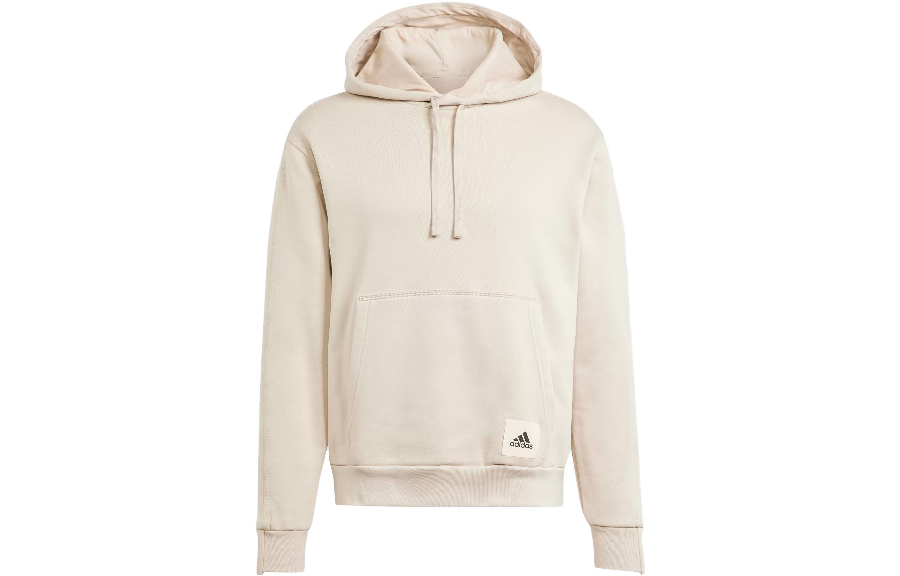 Adidas Lounge Sweatshirts Men s Beige Hooded Moderate Regular IM0478 S