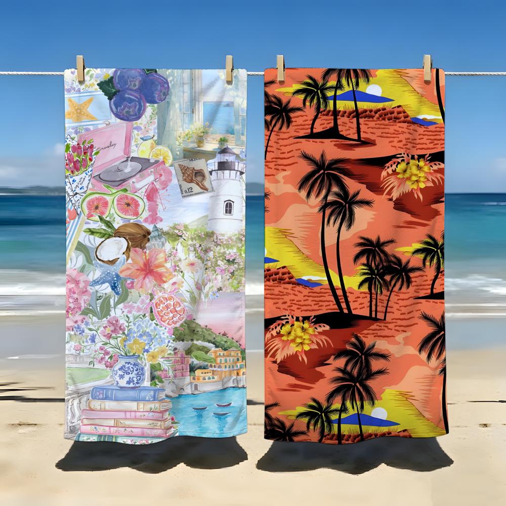 Art V-Vacation F-Floral S-Style Towel Beach Blanket Towel For Travel Gym Shower Luxury Lightweight Camping Pool hot