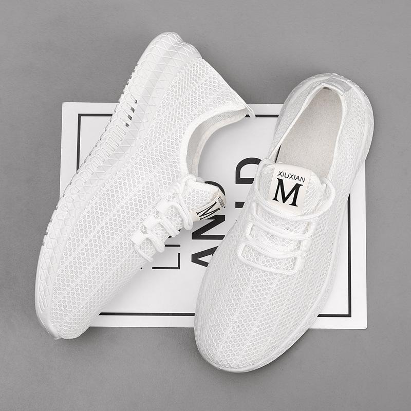 Men's shoes spring new men's casual mesh breathable shoes men's black versatile running sneakers