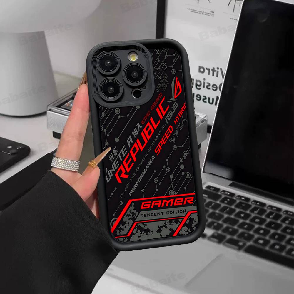 A-AsuS-S R-ROG LOGO Handyhülle Für IPhone 17 16 15 14 13 12 11 Pro Max Mini Plus Weiche TPU Rückseite