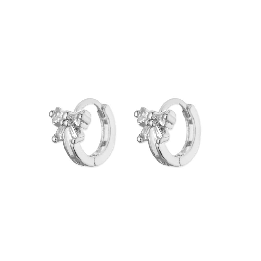 

Elegant Zircon Bow Earrings For Women Stainless Steel Gold Color Bowknot Earrings Luxury Wedding Waterproof Jewelry Gift