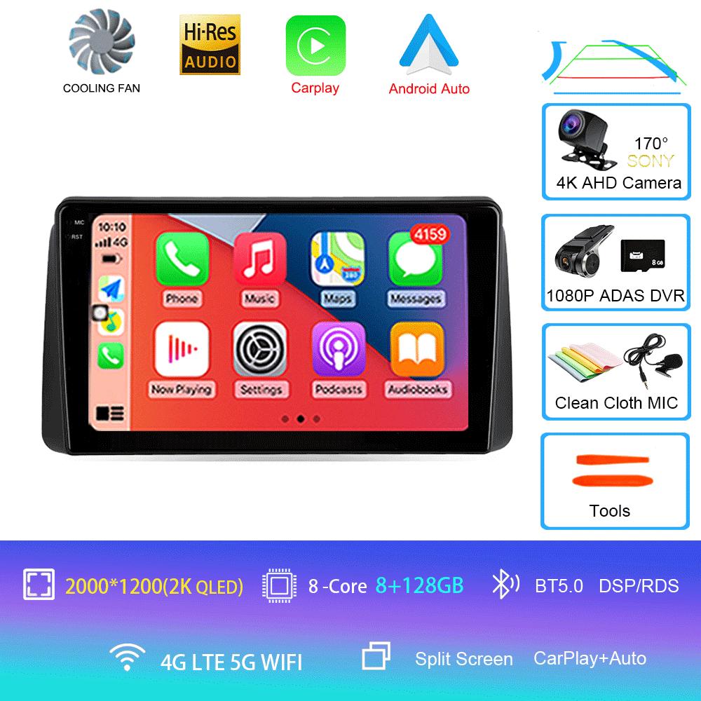 Car Radio Android 14 Carplay Auto For Chrysler Grand Voyager 5 2011-2015 For Dodge Grand Caravan 2008-2020 GPS Multimedia Player