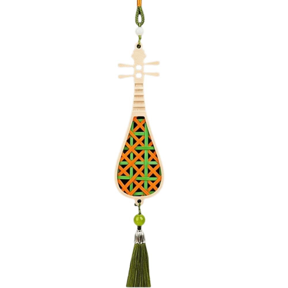 Zongzi Bamboo Pendant Material Kit Handmade Wind Chime Kit Courtyard Decor