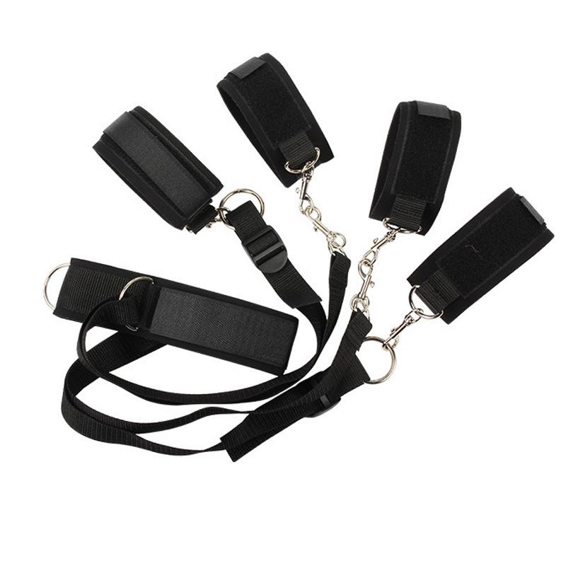 Adult Slave BDSM Bed Binding Leg Splitter Handcuffs Shackle Bundled Rope Set Female Flirt SM Adult Props Sex Toys For