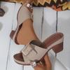 Damskor Metallspänne Tofflor Flats Plattform Flipflops Skor Kvinna Sommar Strand Sandaler Mode Ny Casual Öppen Tå Slides