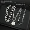 3pcs Vintage Multi-Layer Coin Pendant Necklace Set For Women Fashion Chic Thick Chain Necklaces Daily Wear Wedding Jewelry Gifts