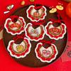 Crocheted Pet Bib Chinese New Year Cat Bib Red Fortune Pet Collar for Cats And Small Dogs Festive Dress-up Accessory