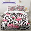 Leopard Art Pattern Bedding Set Quilt Cover Pillowcase Home Decor Gift (1 * duvet cover + 2 * pillowcase, without core)