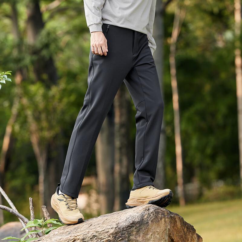 Yiliteng Men's Fleece-Lined Straight-Leg Casual Pants