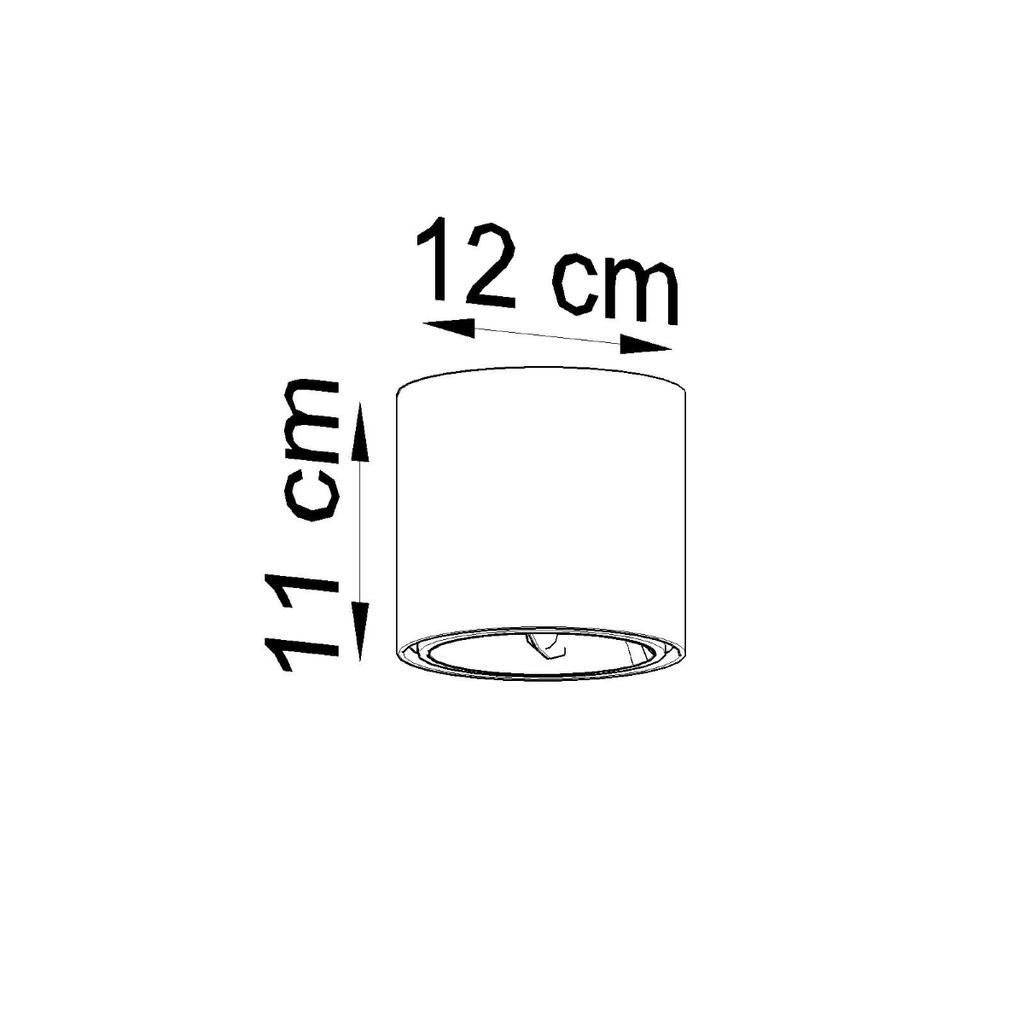 Plafon Tiube 1 Gu10 Es111 Czarny Alu Sollux Sl.0697