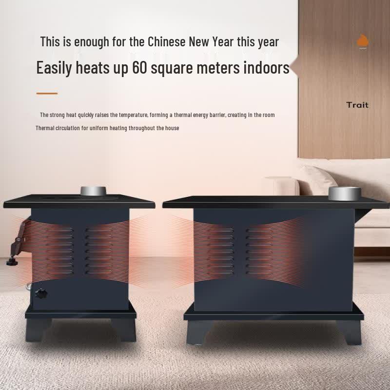 Jundingying Indoor Gasification Heating Stove with Water Tank and 3m Chimney