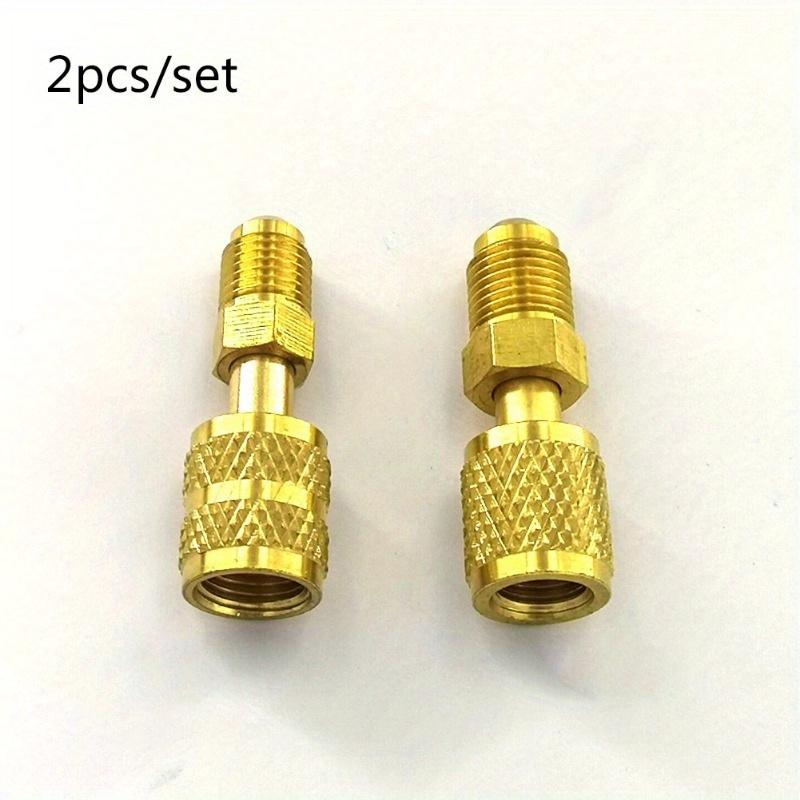 2pcs/set R410a Refrigeration Charging Adapter 5/16 SAE F Quick Couplers To 1/4 SAE M Flare 5/16 SAE M To 1/4 SAE For Air Conditioner