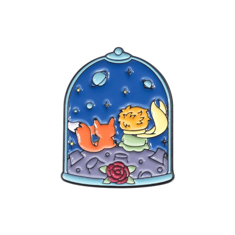 

Металлический очаровательный набор мультяшных значков «Маленький принц», креативная коллекция, брошь QHXZ1793